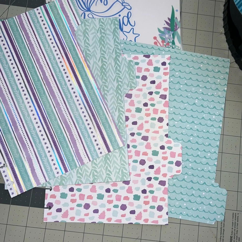 Be a Mermaid in a sea of fish Notebook classic size planner COVER & tab dividers